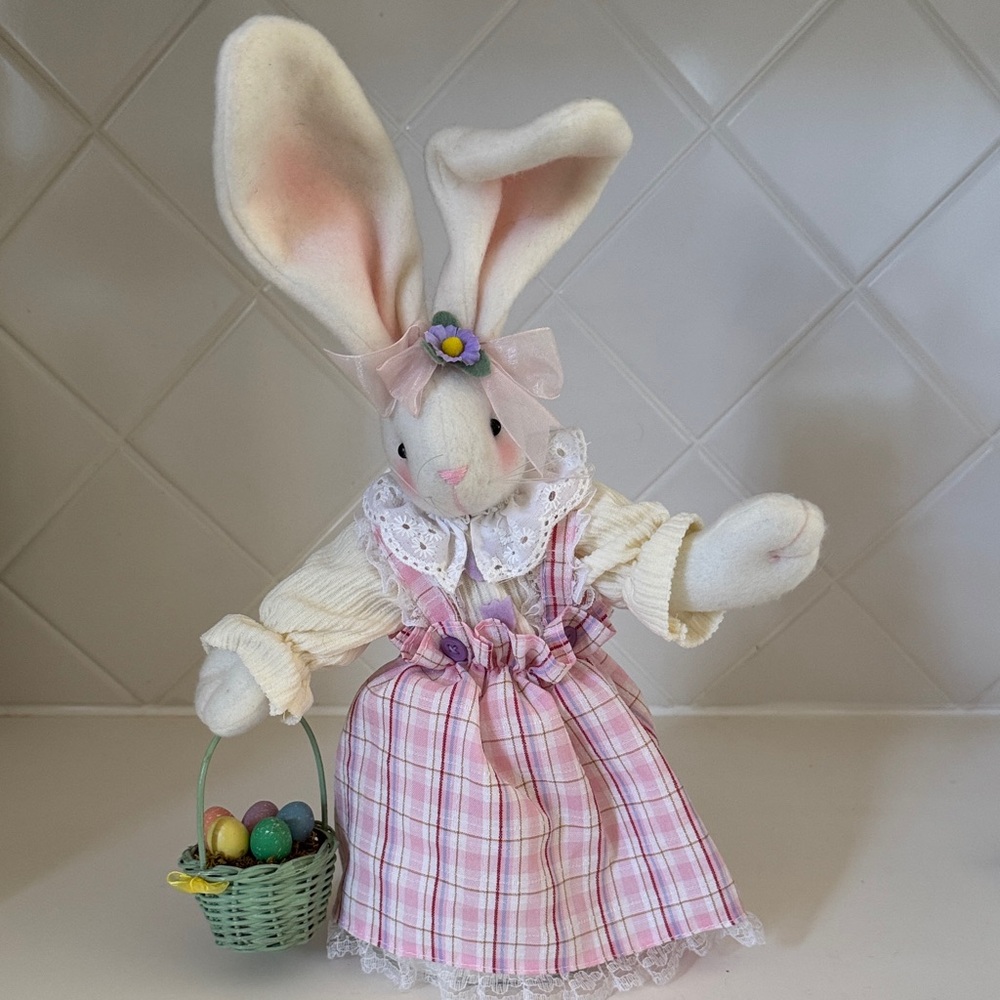 Vintage Standing Plush Bunny